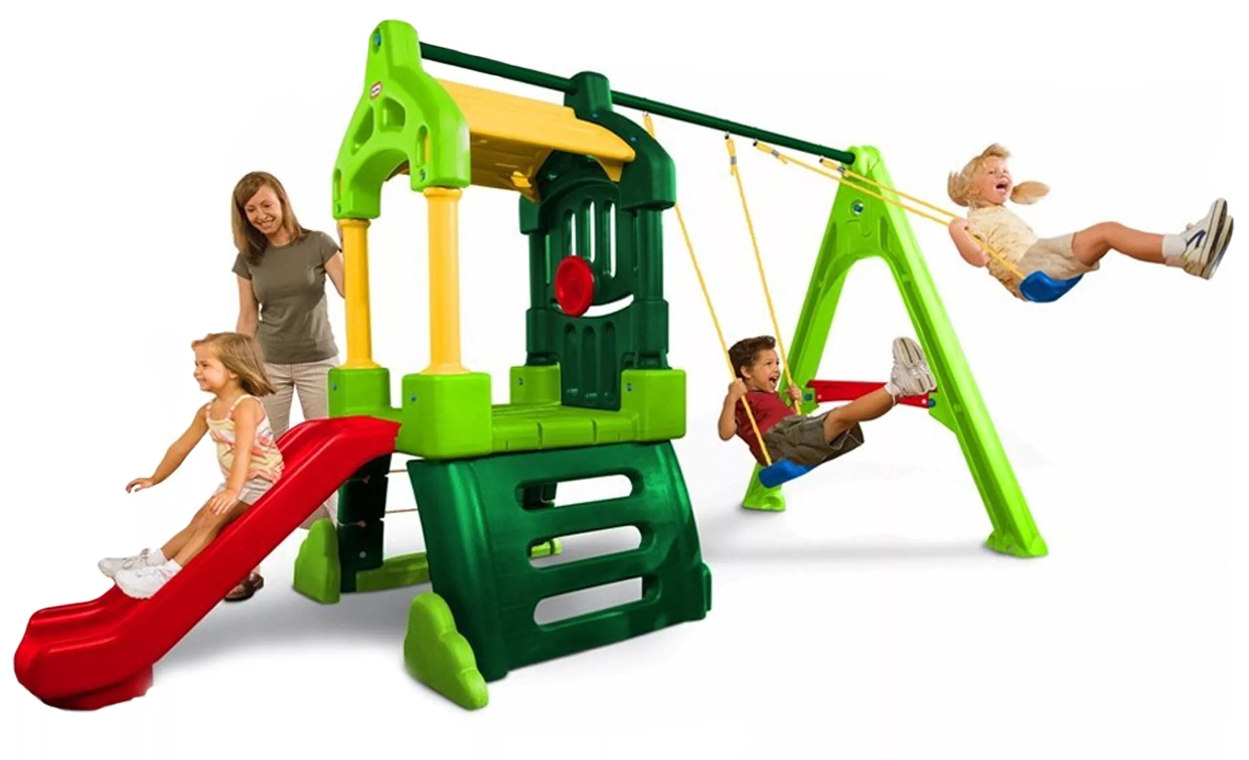 Little Tikes žaidimų aikštelė „Clubhouse“ su čiuožykla ir sūpynėmis